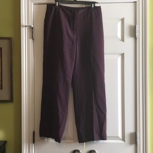 Plum dress pants.